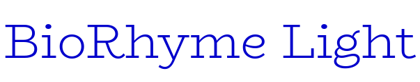 BioRhyme Light 字体